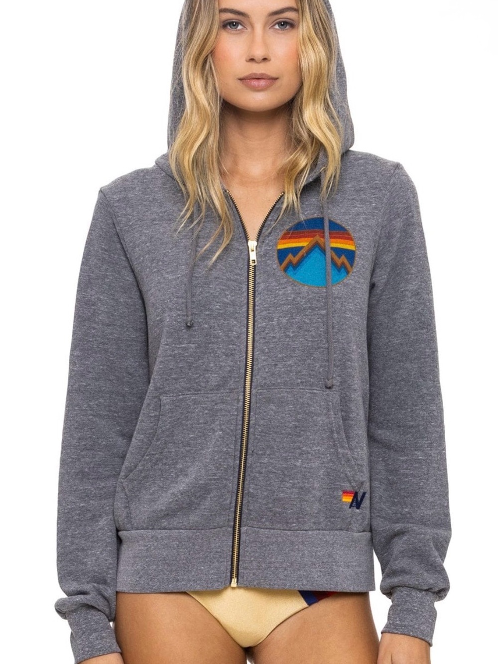 Aviator Nation/Unisex/All Seasons Circle Zip Hoodie/Heather Gray/XXL/NWT! SEALED